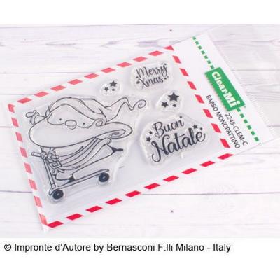 Impronte d’Autore Clear Stamps Babbo monopattino - Santa auf Roller